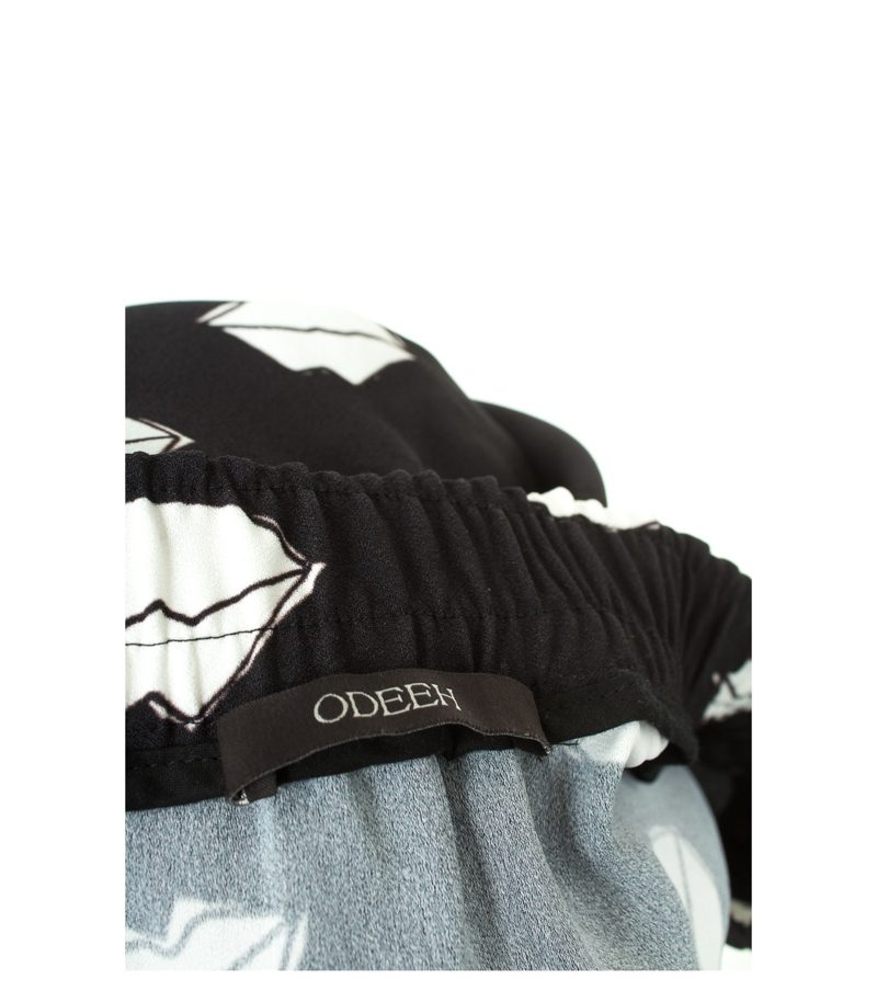 ODEEH Damen Rock Gr. DE 36 Beige/Blau Viskose – Foto 3