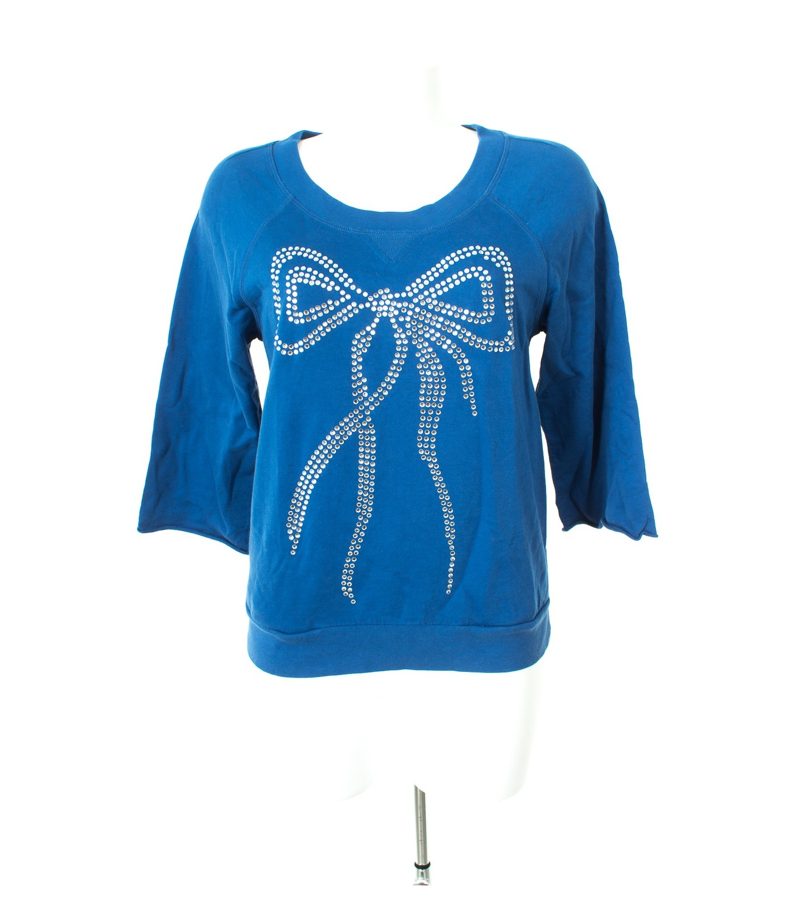 SEE BY Damen CHLOE Langarmshirt Shirt Gr. DE 38 Blau Baumwolle – Foto 1