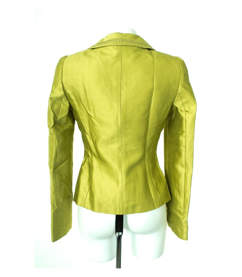 RENA LANGE Damen Blazer Gr. DE 36 Grün Seide Baumwolle – Foto 3