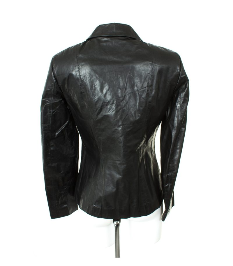 ROOK'S sensible products Damen Lederjacke Gr. DE 36 Schwarz Leder – Foto 2