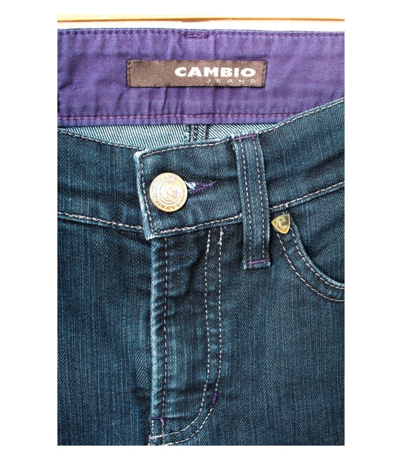 CAMBIO JEANS Damen Hose Jeans Gr. DE 34 Dunkelblau Baumwolle – Foto 3