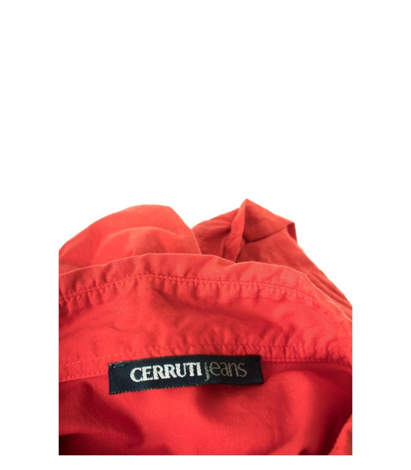 CERRUTI JEANS Damen Bluse Shirt Gr. L Rot Baumwolle – Foto 4