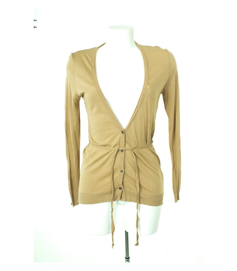 Massimo Dutti Damen Strickjacke Gr. M Beige Baumwolle – Foto 2