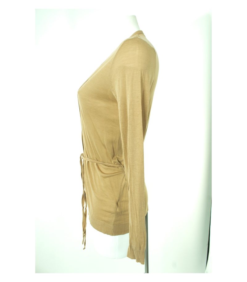 Massimo Dutti Damen Strickjacke Gr. M Beige Baumwolle – Foto 3