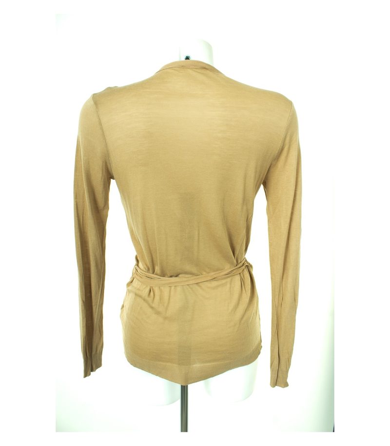 Massimo Dutti Damen Strickjacke Gr. M Beige Baumwolle – Foto 4