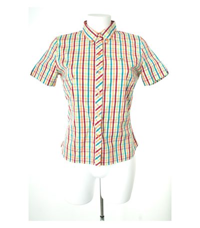 LACOSTE Damen Bluse Shirt Gr. DE 38 Mehrfarbig Baumwolle