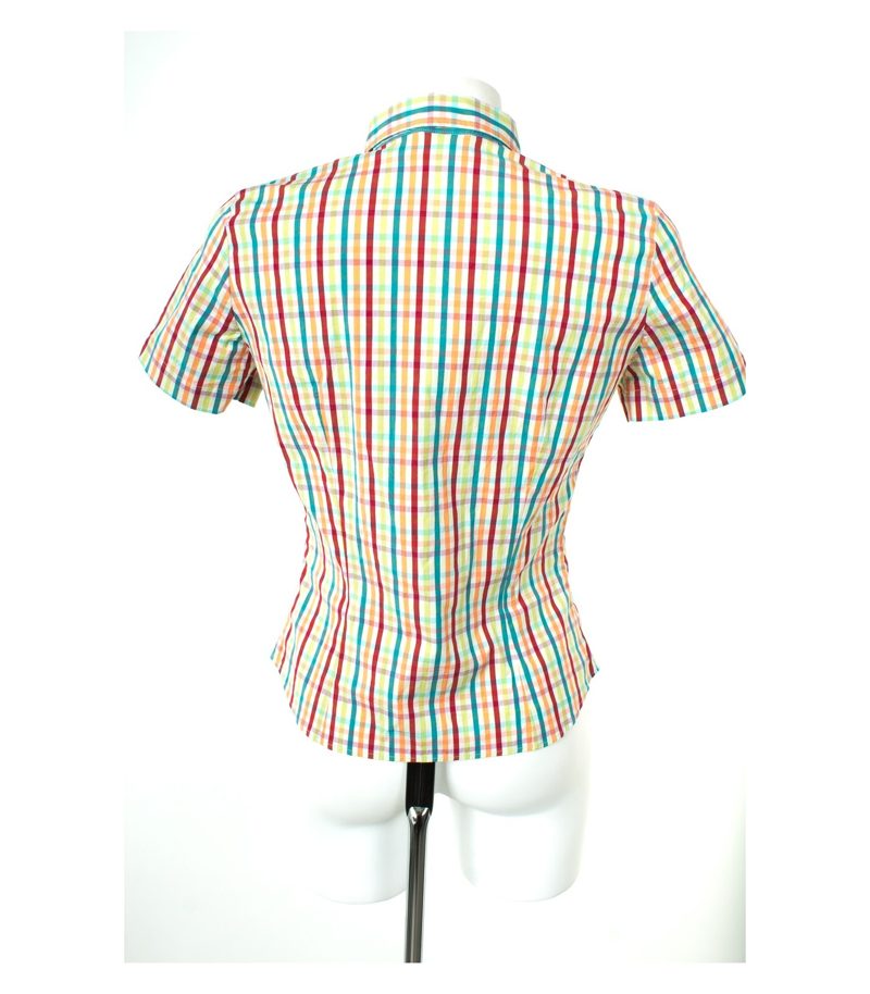 LACOSTE Damen Bluse Shirt Gr. DE 38 Mehrfarbig Baumwolle – Foto 3