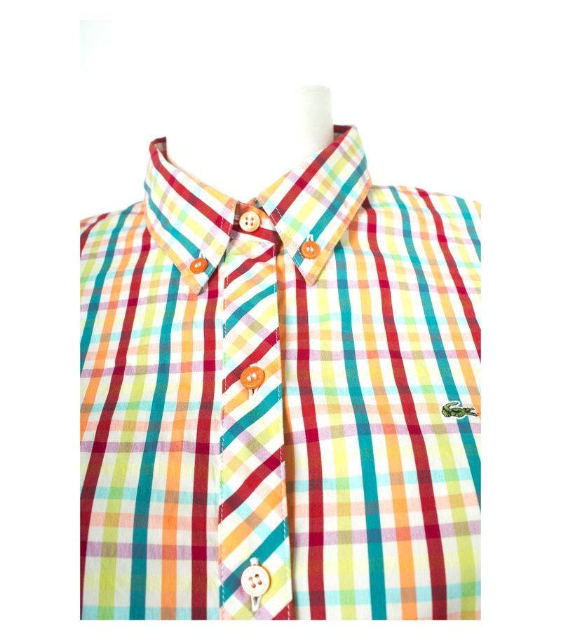 LACOSTE Damen Bluse Shirt Gr. DE 38 Mehrfarbig Baumwolle – Foto 4