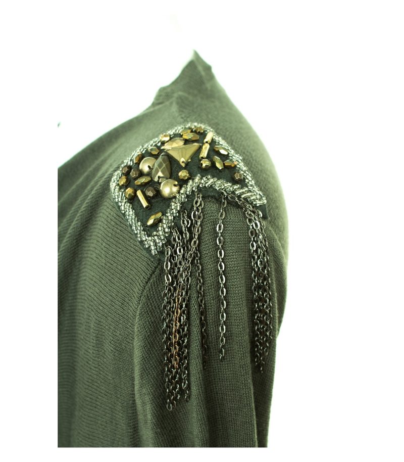 ZARA Damen Pullover Gr. S Khaki Viskose – Foto 3