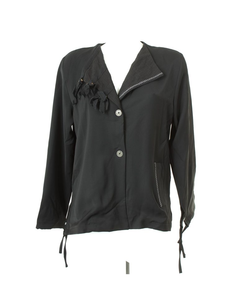 OLIVER JUNG Damen Blazer Gr. DE 42 Schwarz Viskose NEU – Foto 1