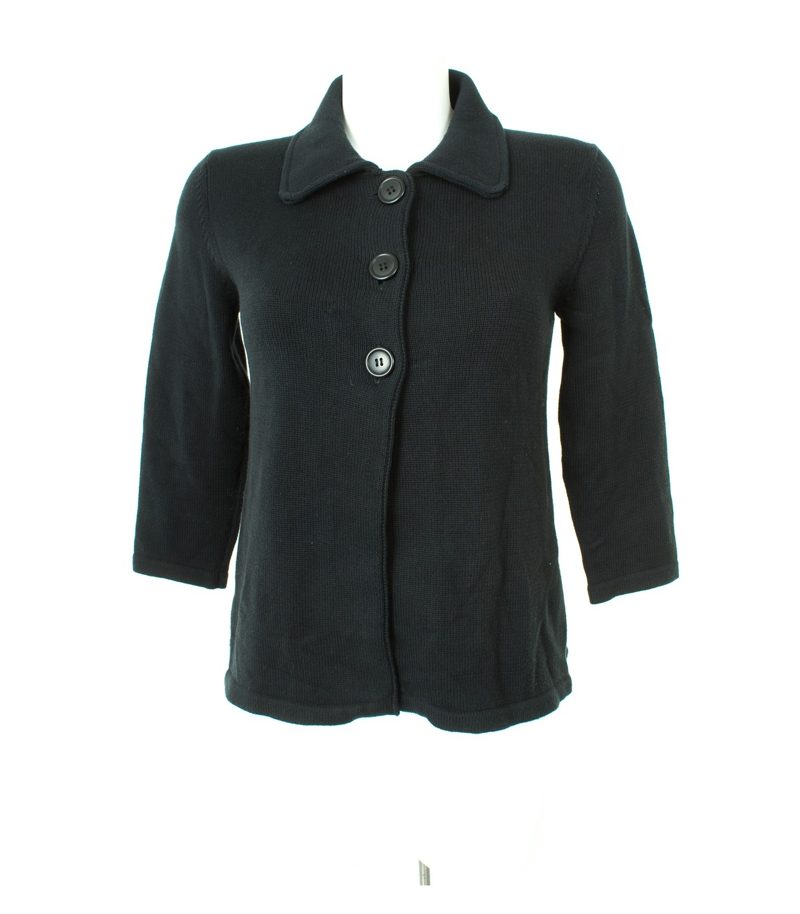 JUST Damen Strickjacke Gr. DE 36 Schwarz Knit Baumwolle – Foto 1