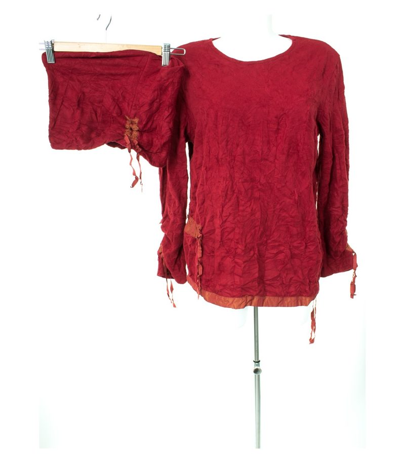 OLIVER JUNG Damen Langarmshirt Shirt Longsleeve Gr. DE 40 Rot Viskose NEU – Foto 2