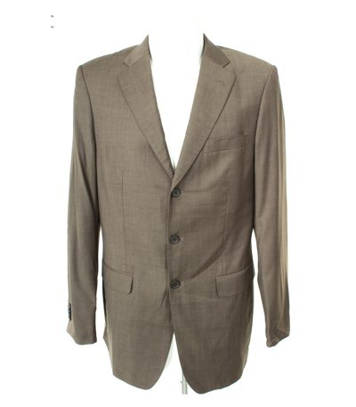 Tom Rusborg Herren Sakko Business SUPER 140'S Gr. 98 Braungrau Wolle