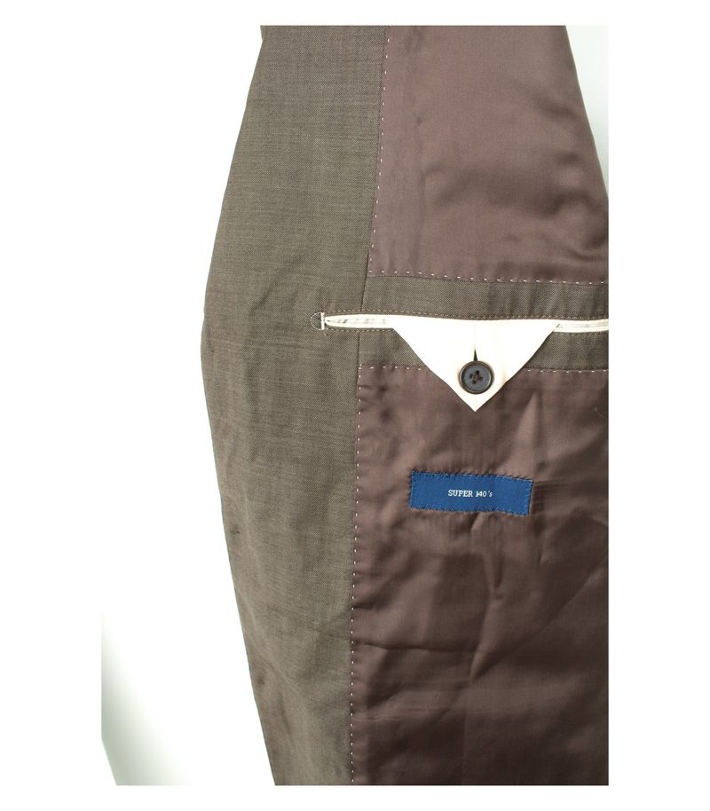 Tom Rusborg Herren Sakko Business SUPER 140'S Gr. 98 Braungrau Wolle – Foto 4