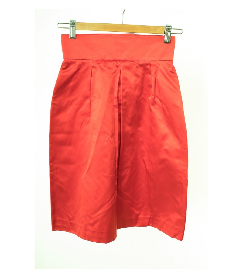 PAULE KA PARIS Damen Rock Gr. DE 34 Rot Seide – Foto 1