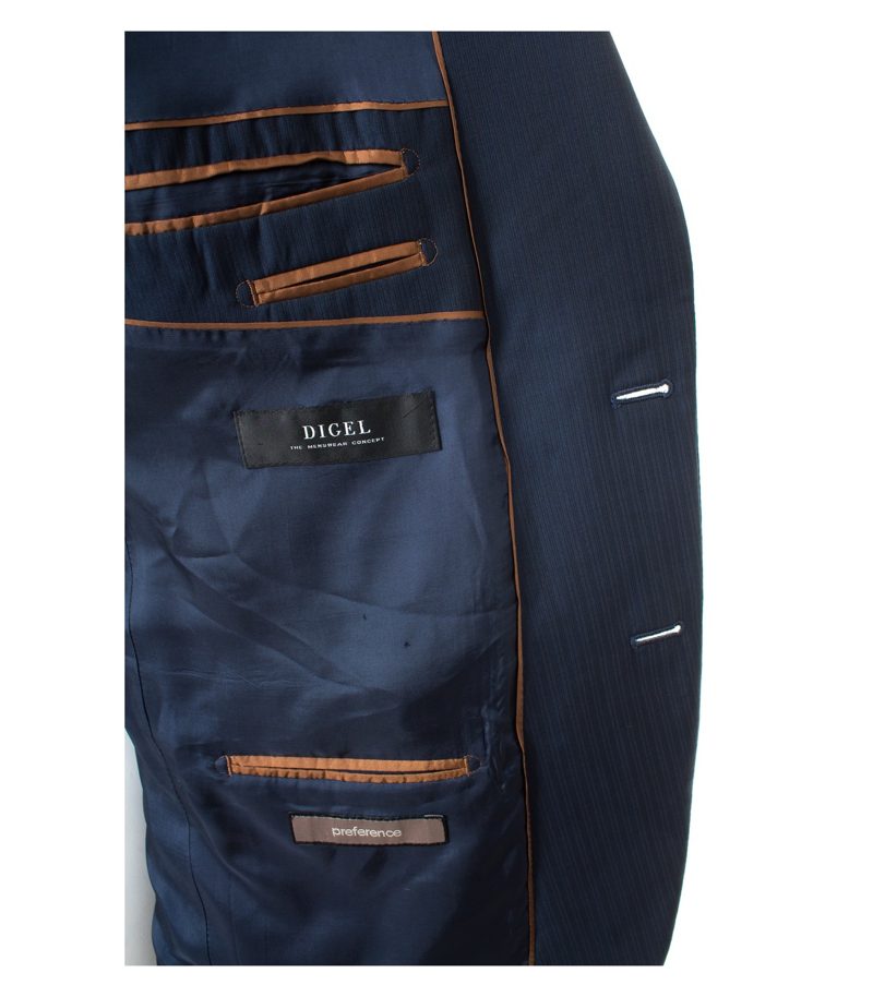 DIGEL THE MENSWEAR CONCEPT Herren Sakko Gr. 50 Blau Wolle – Foto 5