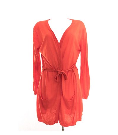 BRIGITTE VON BOCH Strickjacke Cardigan Gr. XXL Baumwolle-Wolle Longjacke Strick