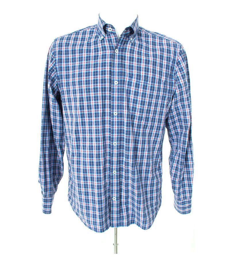 Marc O'Polo Herren Hemd Freizeit REGULAR FIT Gr. S Mehrfarbig Baumwolle – Foto 1