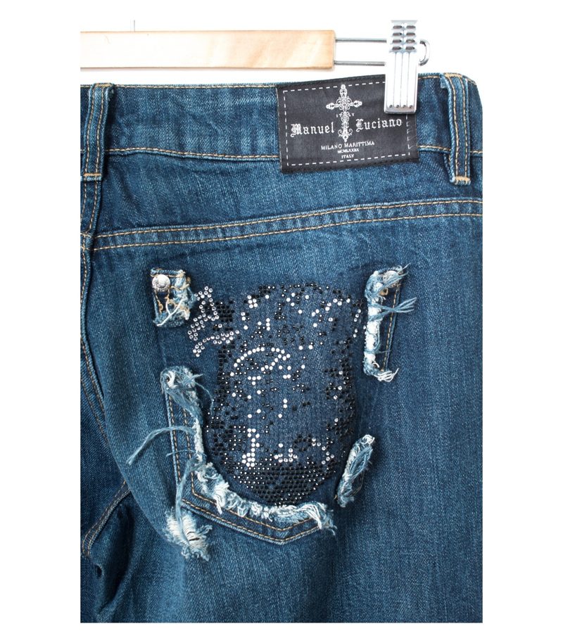 Manuel Luciano Damen Jeans Gr. W29 Blau Baumwolle – Foto 3