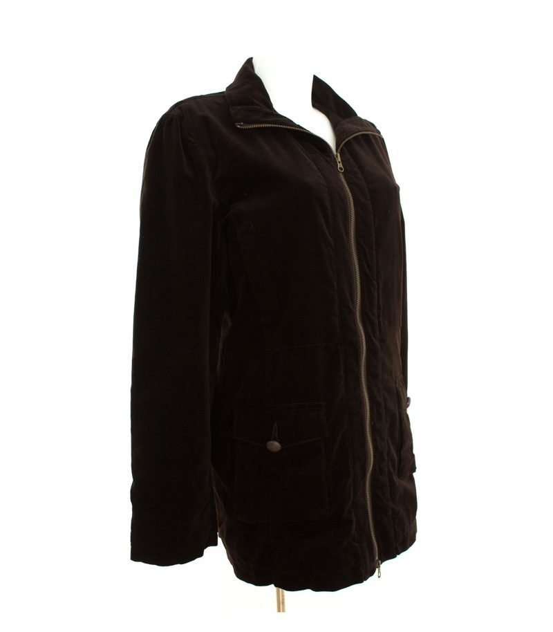 Eddie Bauer Damen Jacke Samtjacke Freizeitjacke Velvet Gr. 42 Baumwolle – Foto 2