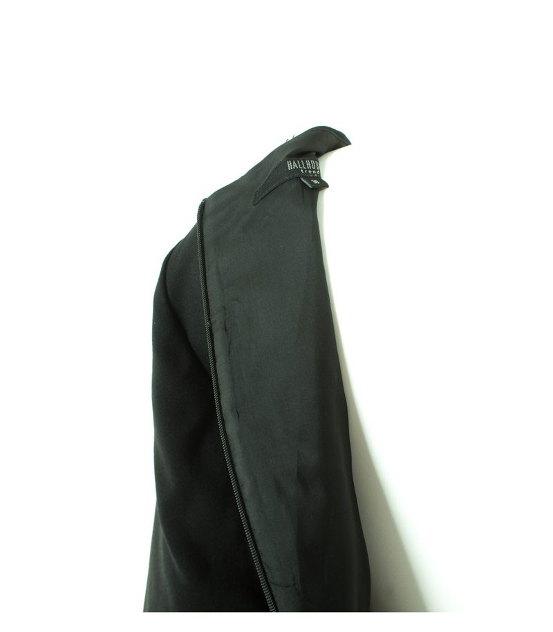 HALLHUBER trend Damen Kleid Gr. DE 36 Schwarz Wolle Seide – Foto 4