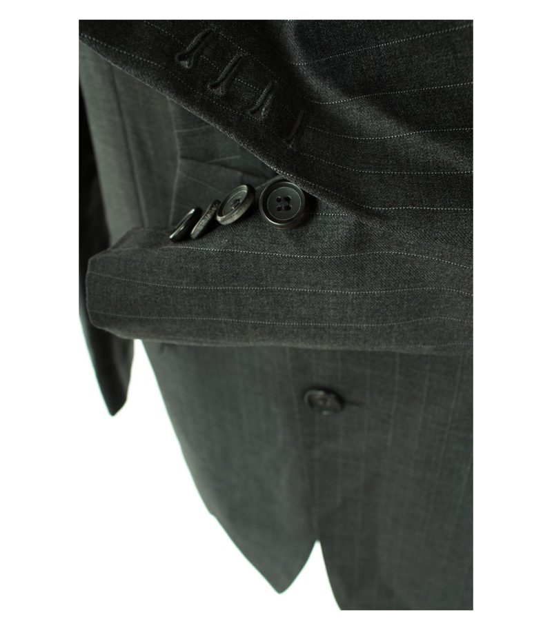 windsor Loro Piana Herren Sakko Super 160'S Gr. 102 Grau Wolle – Foto 3