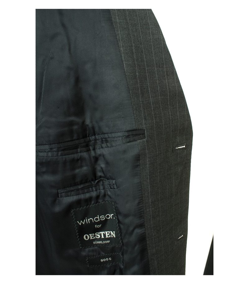 windsor Loro Piana Herren Sakko Super 160'S Gr. 102 Grau Wolle – Foto 5