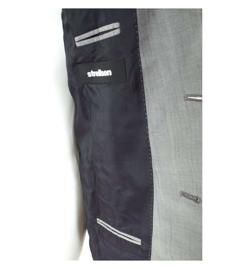 strellson Herren Sakko SUPER 100´S Gr. 48 Grau Wolle – Foto 5