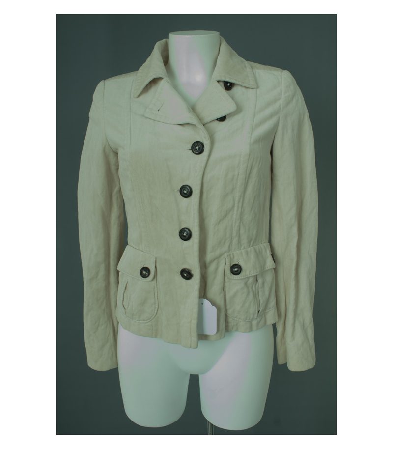 Laurel Damen Blazer Samtblazer Gr. DE 36 Beige Baumwolle – Foto 1