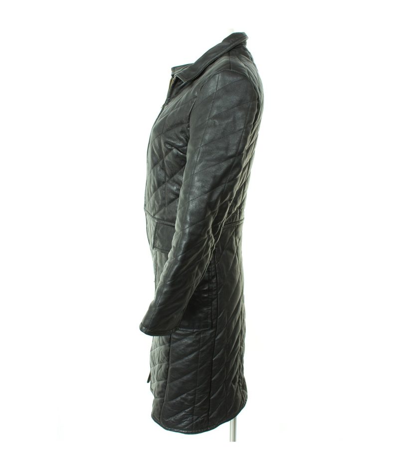 TENAX Damen Mantel Ledermantel Gr. DE 36 Schwarz Leder – Foto 2