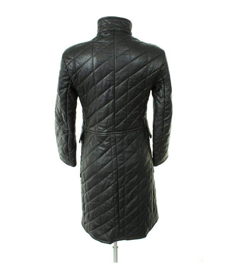 TENAX Damen Mantel Ledermantel Gr. DE 36 Schwarz Leder – Foto 3