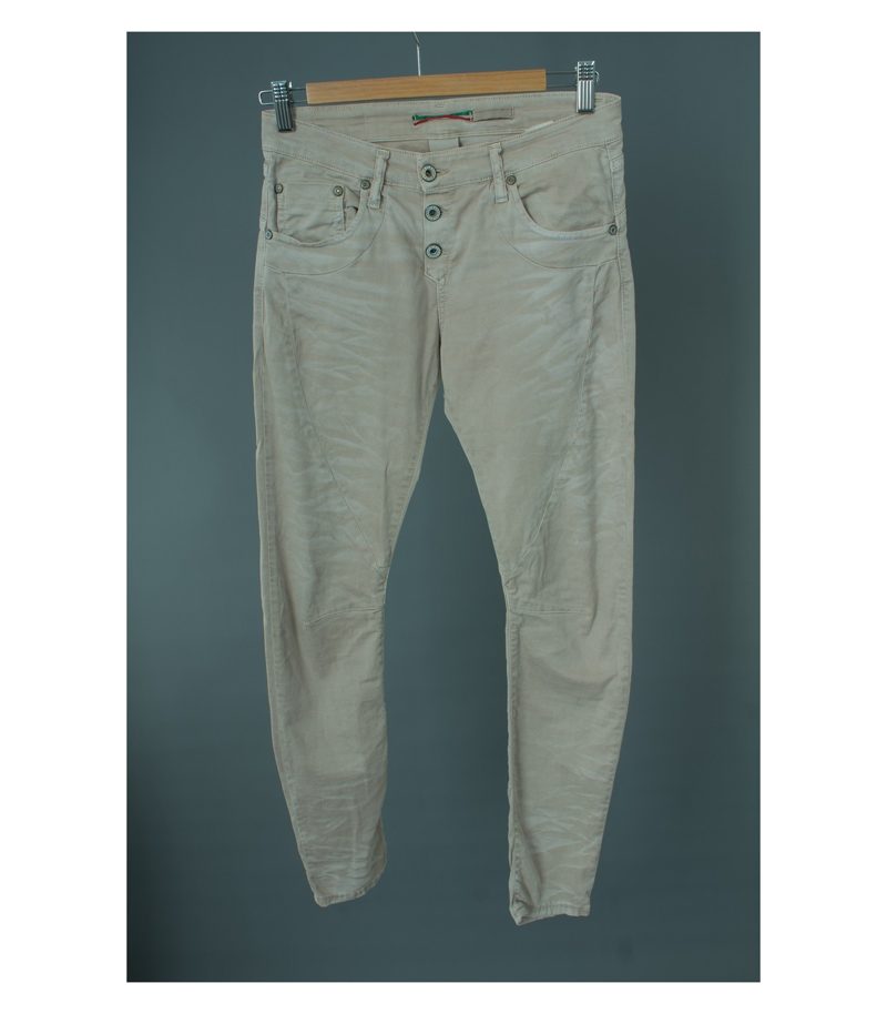 Damen Jeans Hose Gr. DE 36 Beigegrau Baumwolle – Foto 1