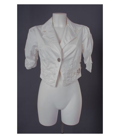 SILVIAN.HEACH Damen Blazer Gr. M Weiß Baumwolle