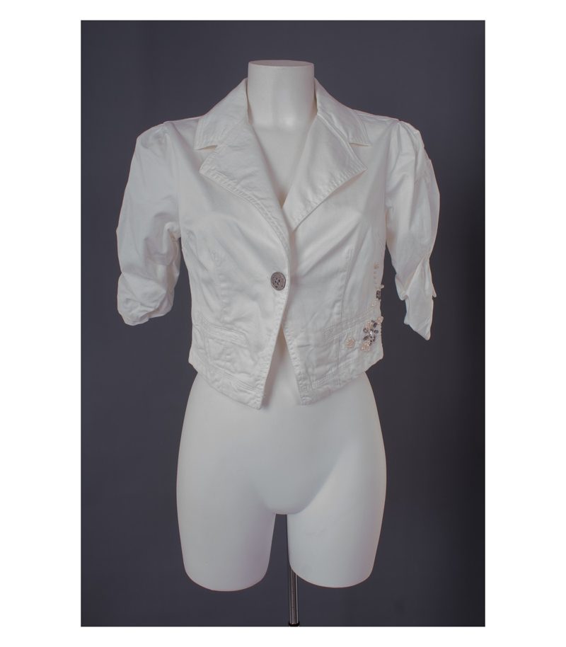 SILVIAN.HEACH Damen Blazer Gr. M Weiß Baumwolle – Foto 1