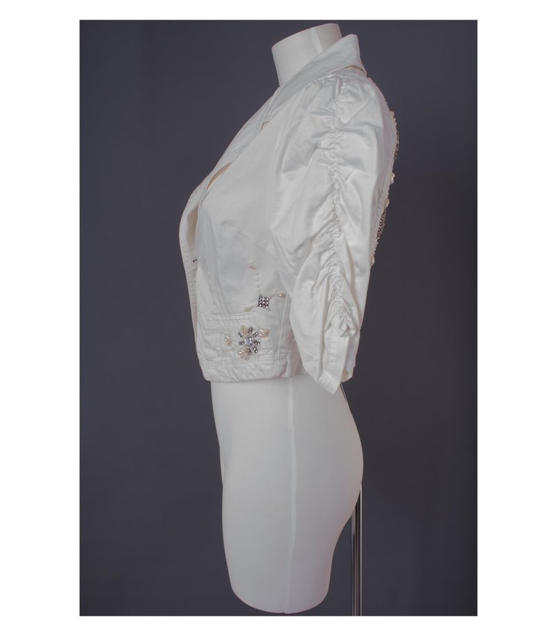 SILVIAN.HEACH Damen Blazer Gr. M Weiß Baumwolle – Foto 2