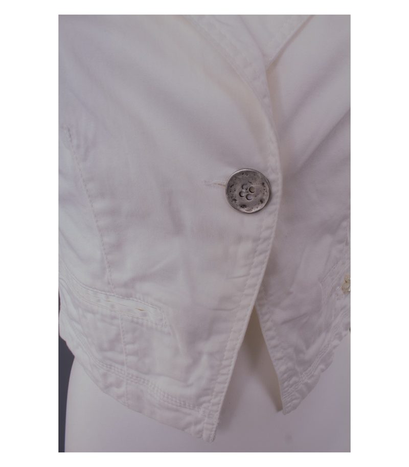 SILVIAN.HEACH Damen Blazer Gr. M Weiß Baumwolle – Foto 4