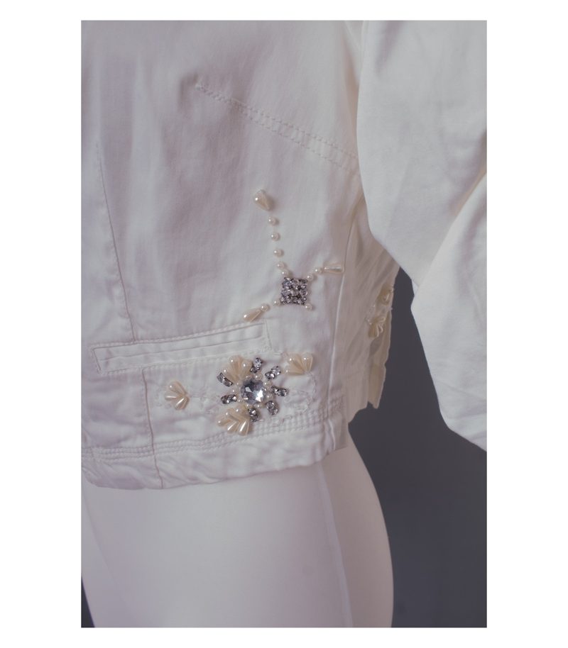 SILVIAN.HEACH Damen Blazer Gr. M Weiß Baumwolle – Foto 5