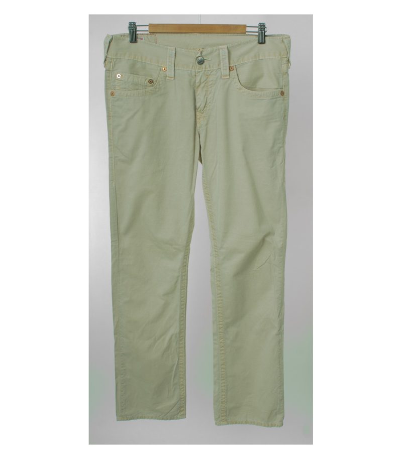 Herren Hose Jeans Gr. W32 Beige Baumwolle – Foto 1