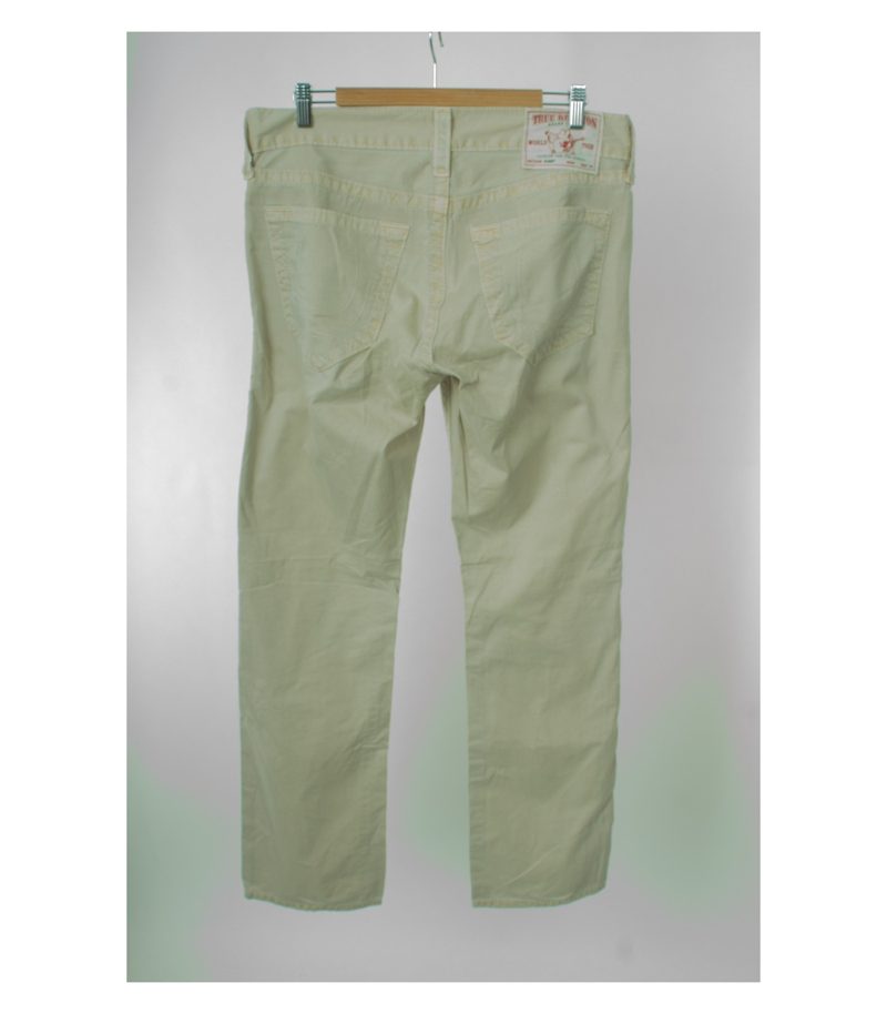 Herren Hose Jeans Gr. W32 Beige Baumwolle – Foto 2