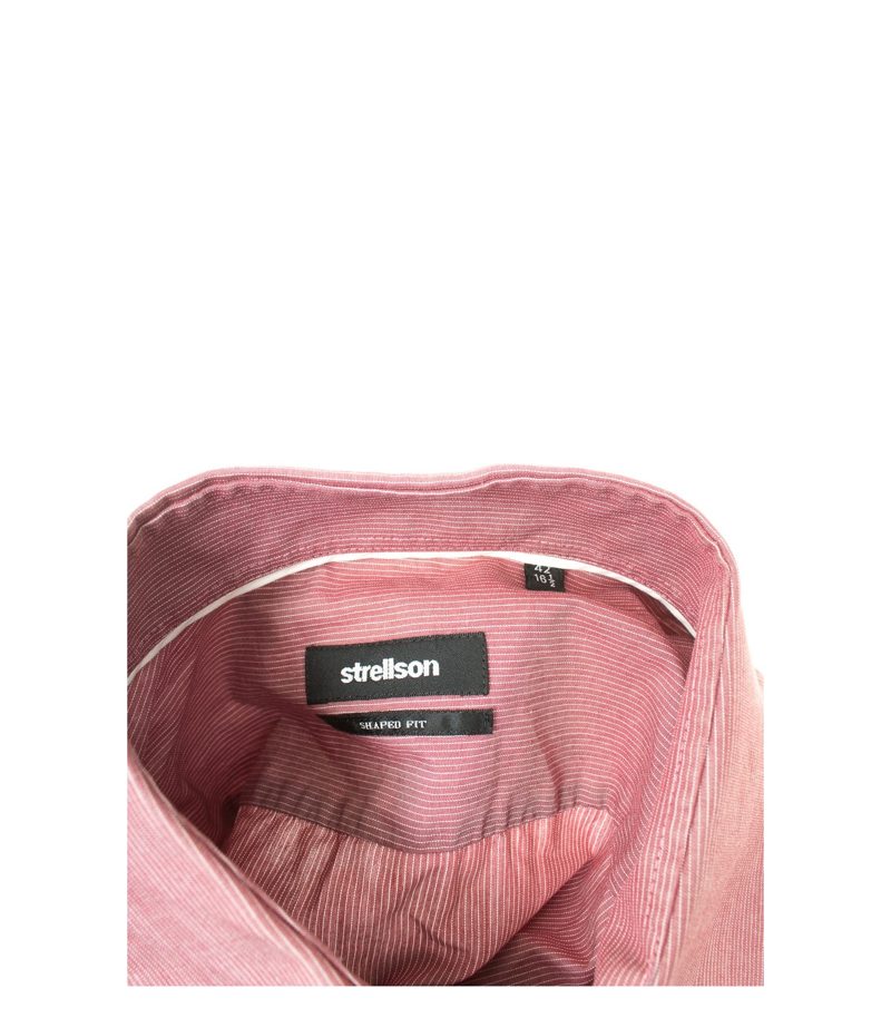 strellson Herren Hemd Klassische SHAPED FIT Shirt Gr. 41/16,5 Weiß/Rosa – Foto 3
