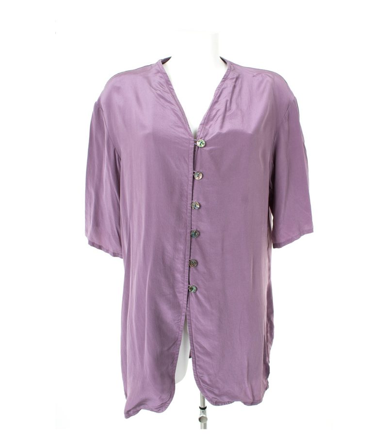 Cocon SEIDEN Damen Bluse Shirt Gr. DE 42 Violett Seide – Foto 1