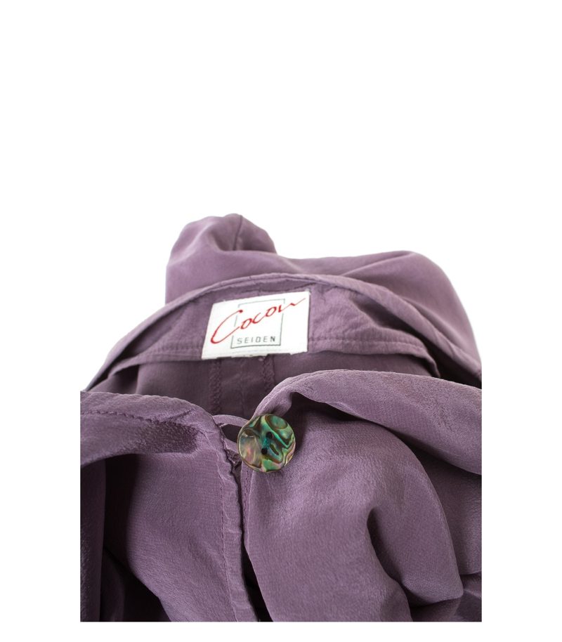 Cocon SEIDEN Damen Bluse Shirt Gr. DE 42 Violett Seide – Foto 4