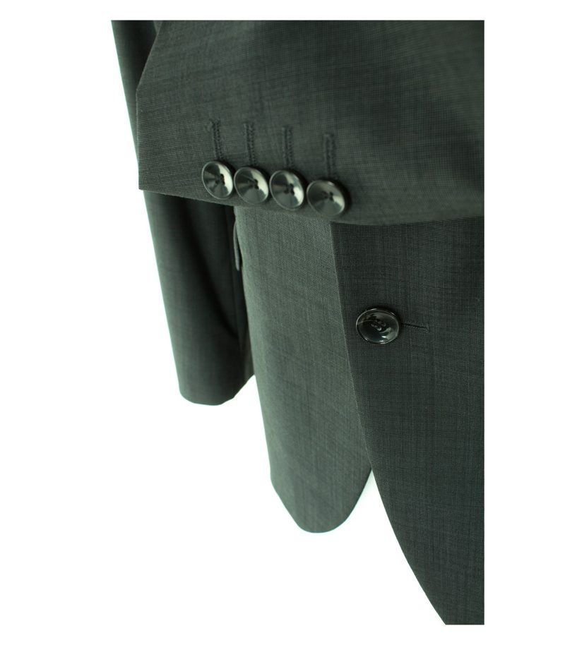 Benvenuto. PURPLE LABEL Herren Sakko Gr. 50 Grauschwarz Wolle – Foto 4