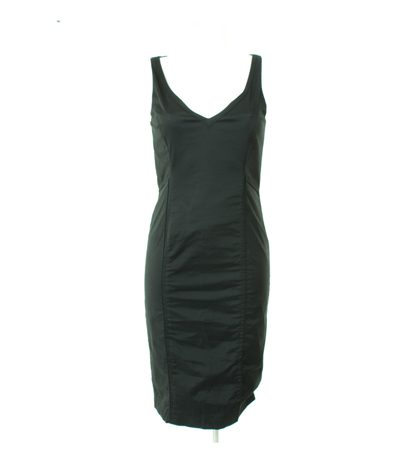comma, Damen Kleid Gr. DE 34 Schwarz Baumwolle