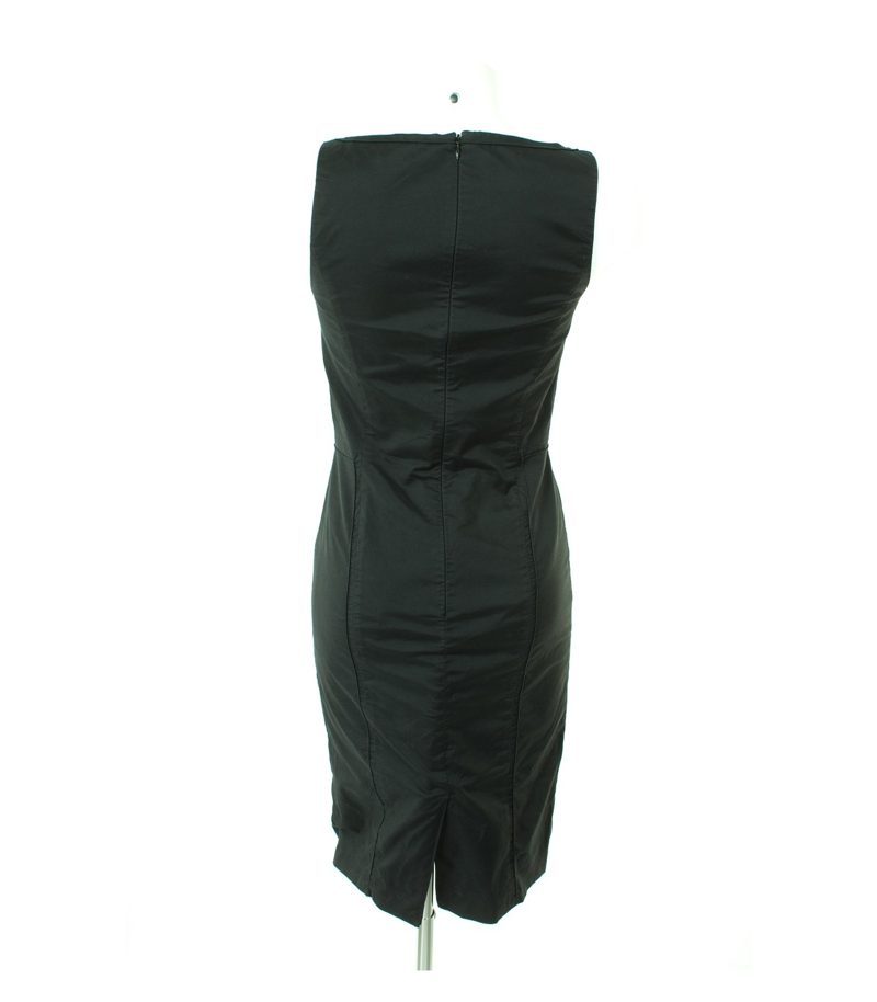 comma, Damen Kleid Gr. DE 34 Schwarz Baumwolle – Foto 3