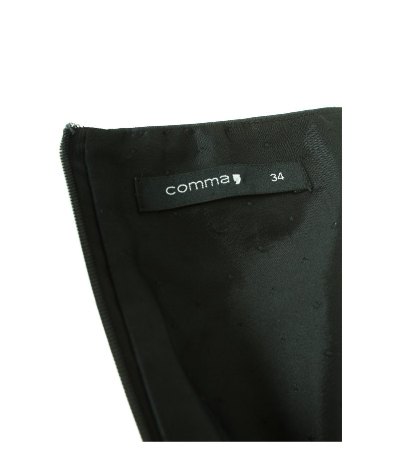 comma, Damen Kleid Gr. DE 34 Schwarz Baumwolle – Foto 4