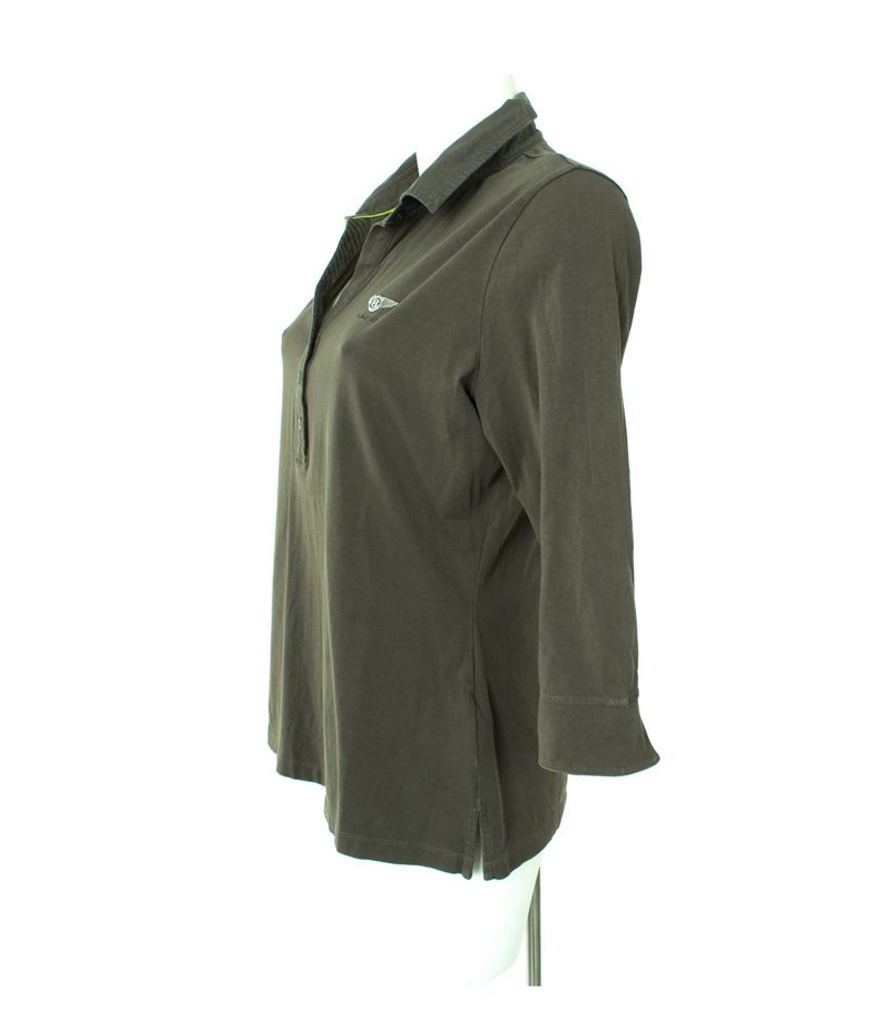 Damen Langarmshirt Shirt Gr. L Grau Baumwolle – Foto 2