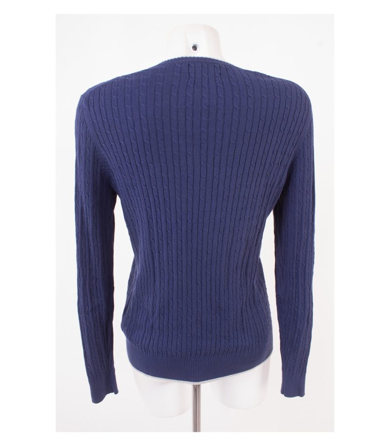 Massimo Dutti Damen Pullover Extrafine Gr. M Blau Baumwolle Knit – Foto 2