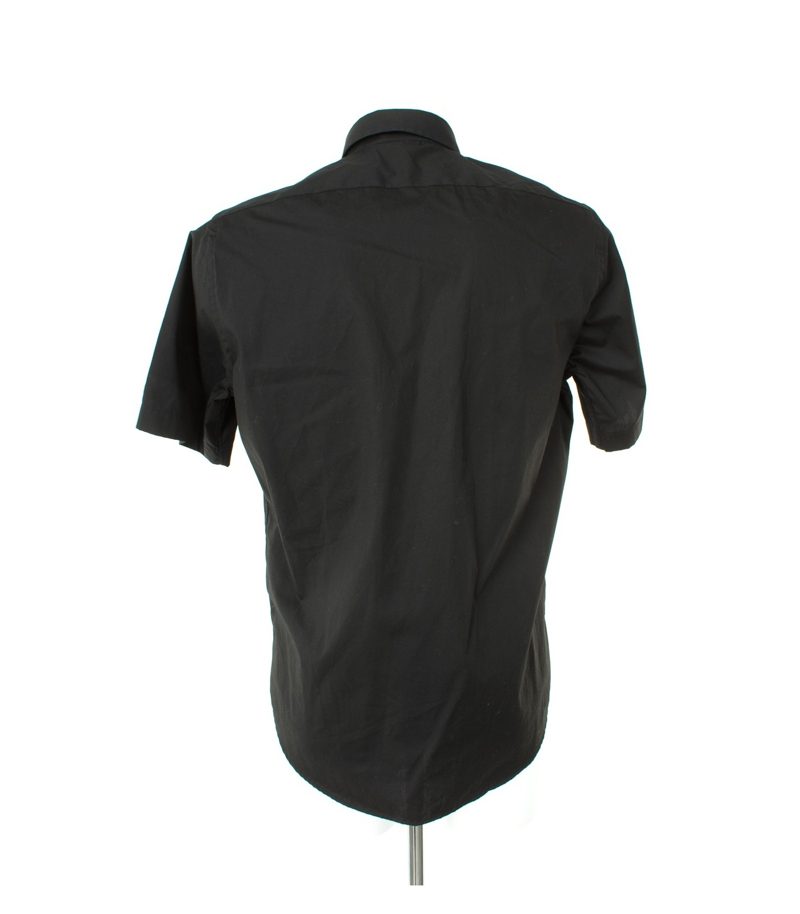 HUGO BOSS Herren Hemd Freizeit Shirt Kurzarm Gr. 38/15 Schwarz Baumwolle – Foto 3