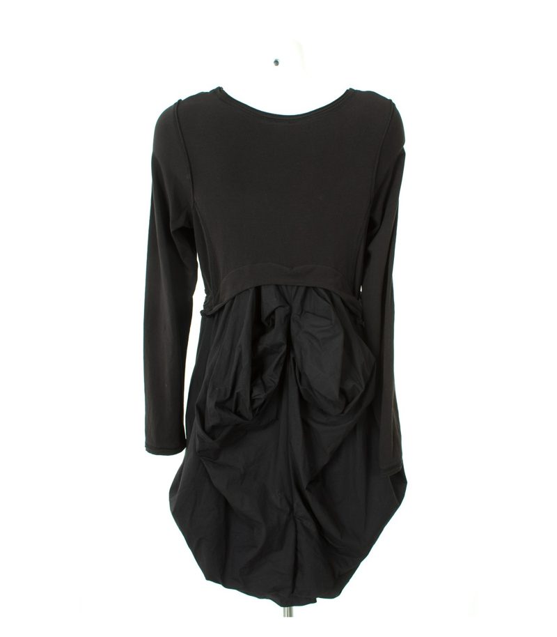 Damen Kleid Hemdkleid Gr. XL Schwarz Baumwolle – Foto 3